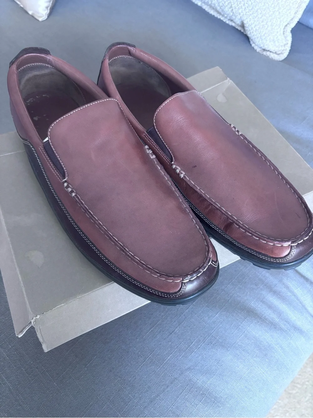 Vintage Cole Haan Slip-On Leather Loafers in Brown